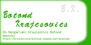 botond krajcsovics business card
